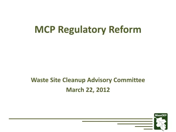 mcp regulatory reform