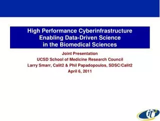 High Performance Cyberinfrastructure Enabling Data-Driven Science in the Biomedical Sciences