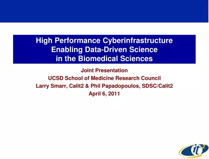 high performance cyberinfrastructure enabling data driven science in the biomedical sciences