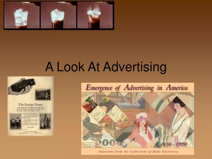 a look at advertising