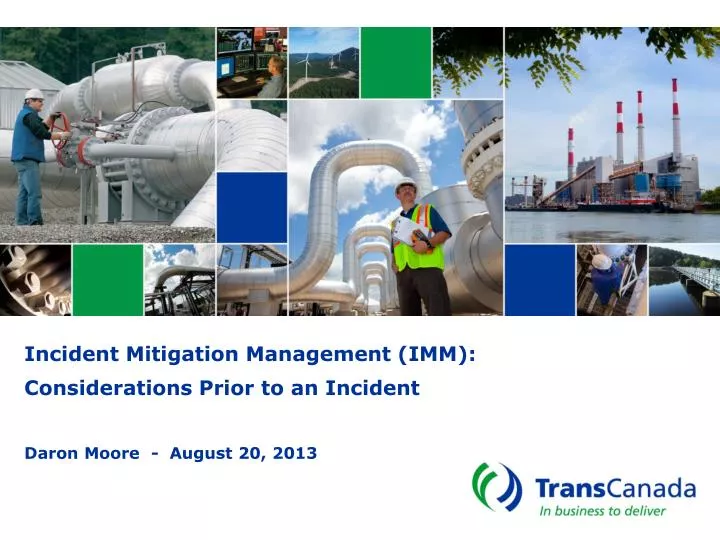 incident mitigation management imm considerations prior to an incident