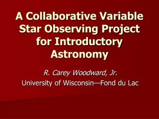A Collaborative Variable Star Observing Project for Introductory Astronomy