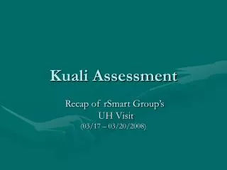 Kuali Assessment