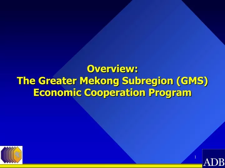 overview the greater mekong subregion gms economic cooperation program