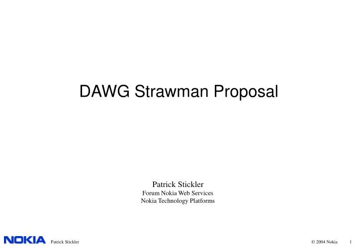 dawg strawman proposal