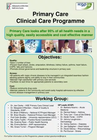 Primary Care Clinical Care Programme