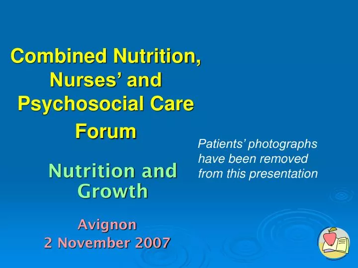 combined nutrition nurses and psychosocial care forum