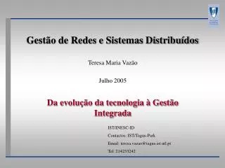 gest o de redes e sistemas distribu dos