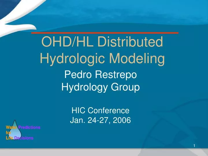 ohd hl distributed hydrologic modeling