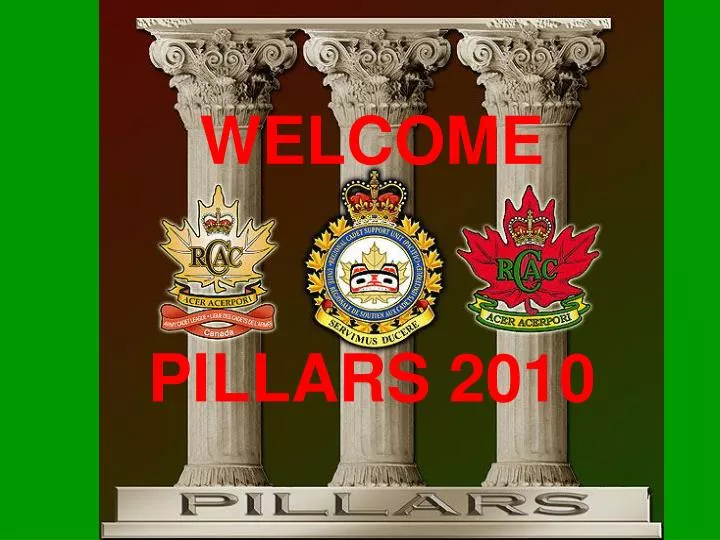 welcome pillars 2010