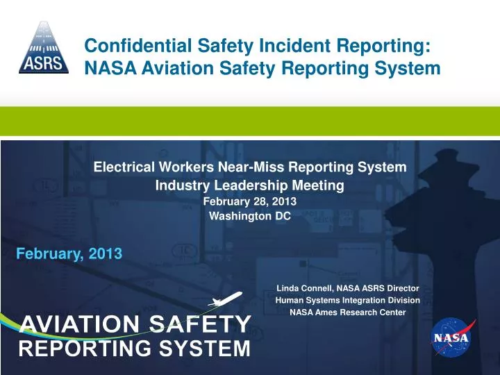 confidential safety incident reporting nasa aviation safety reporting system