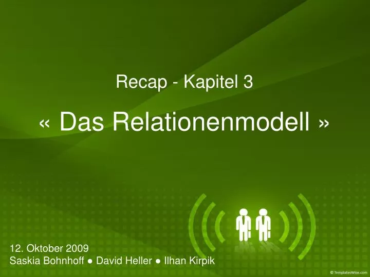 recap kapitel 3 das relationenmodell