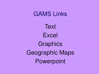 GAMS Links
