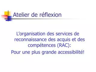 atelier de r flexion