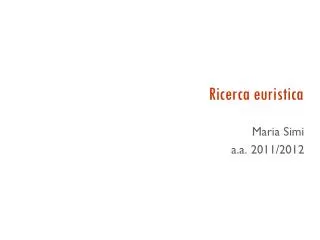 ricerca euristica