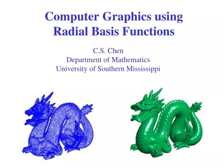 computer graphics using radial basis functions