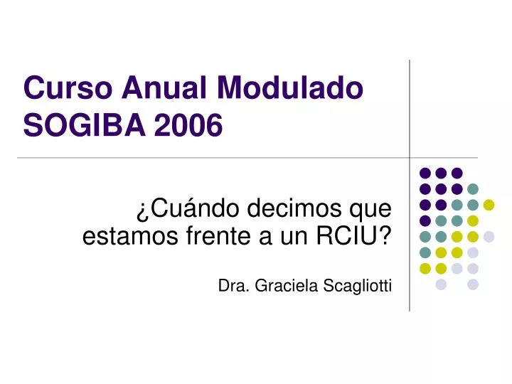 curso anual modulado sogiba 2006