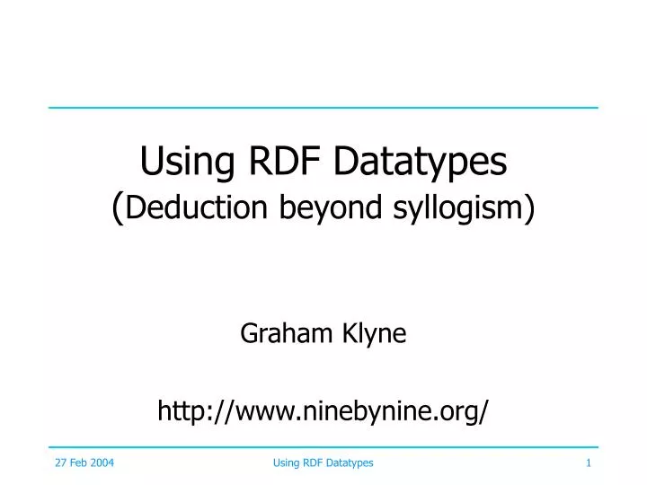 using rdf datatypes deduction beyond syllogism