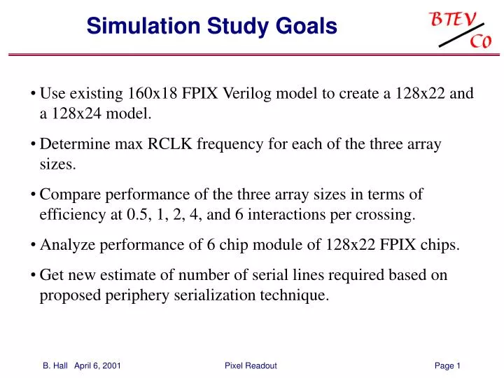 simulation study goals