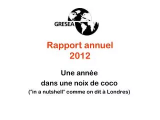 rapport annuel 2012