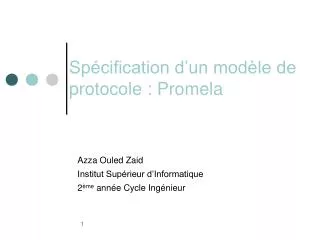 sp cification d un mod le de protocole promela
