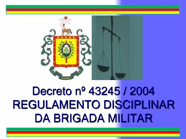 decreto n 43245 2004 regulamento disciplinar da brigada militar