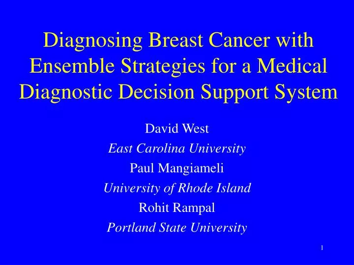 diagnosing breast cancer with ensemble strategies for a medical diagnostic decision support system