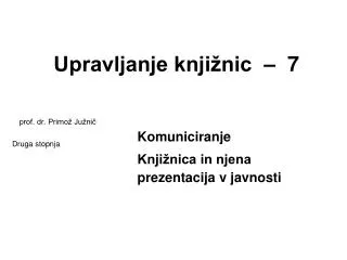 upravljanje knji nic 7