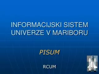 informacijski sistem univerze v mariboru