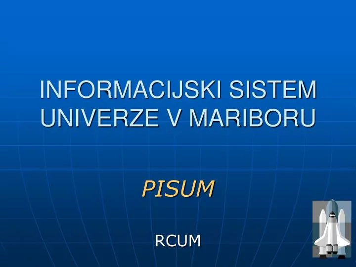 informacijski sistem univerze v mariboru
