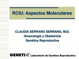 rciu aspectos moleculares