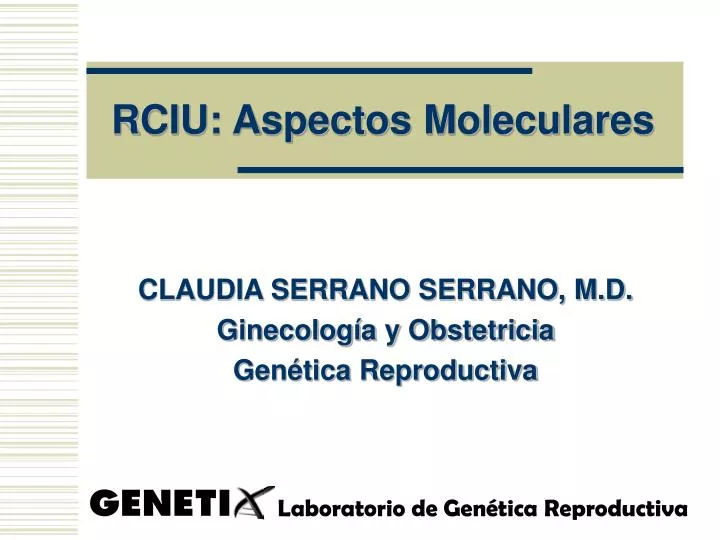 rciu aspectos moleculares