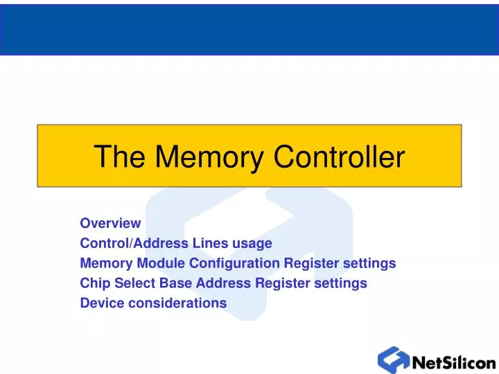 the memory controller