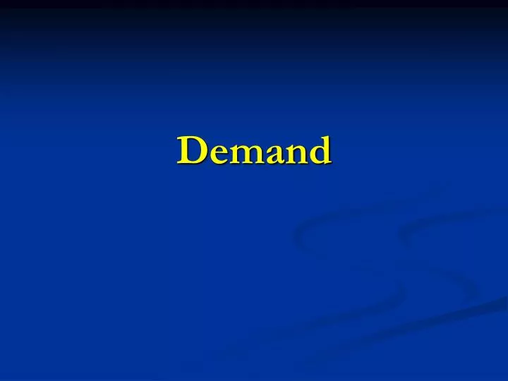 demand