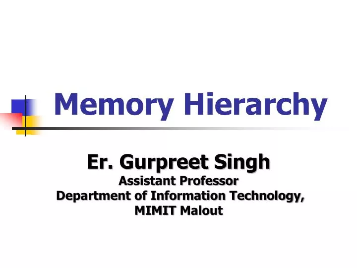 memory hierarchy