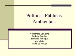 pol ticas p blicas ambientais