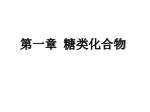 第一章 糖类化合物 - slide 1