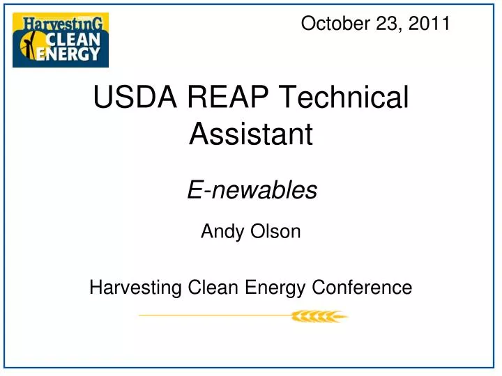 usda reap technical assistant