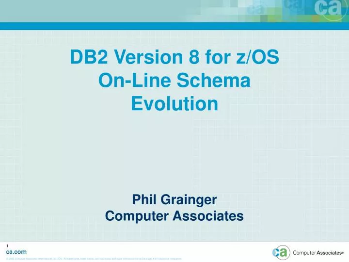 db2 version 8 for z os on line schema evolution