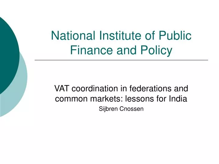 national institute of public finance and policy
