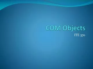 COM Objects