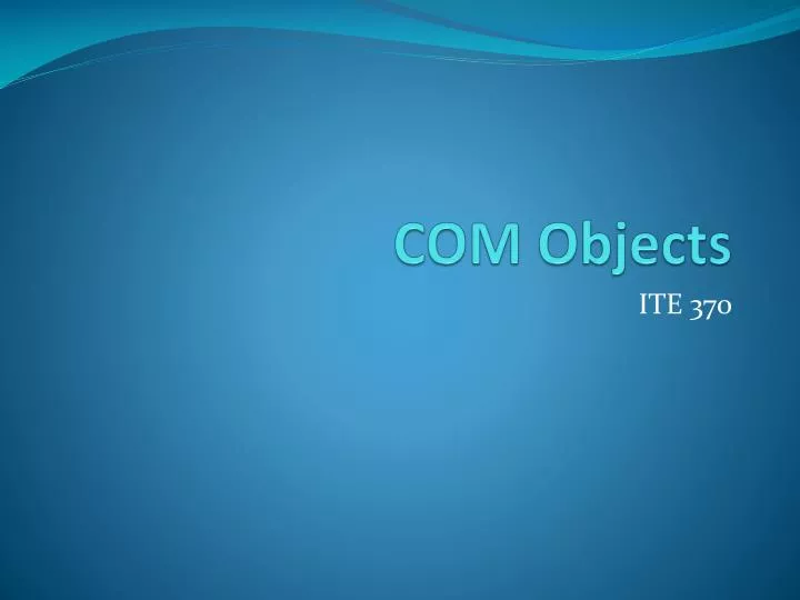 com objects