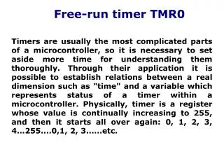 Free-run timer TMR0