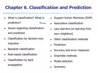 Chapter 6. Classification and Prediction