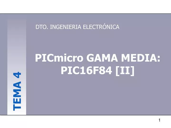 picmicro gama media pic16f84 ii