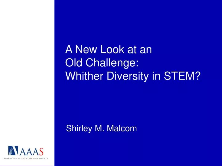 a new look at an old challenge whither diversity in stem