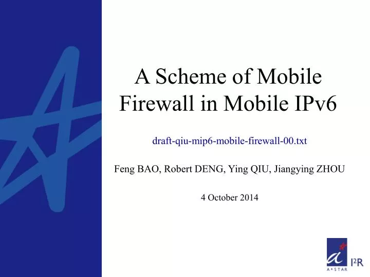 a scheme of mobile firewall in mobile ipv6