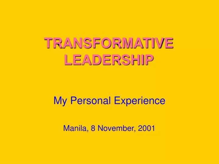 transformative leadership