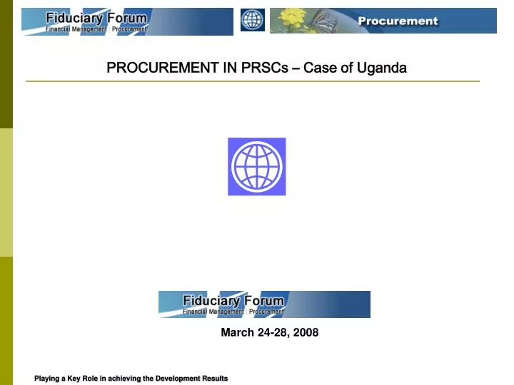 procurement in prscs case of uganda