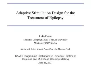 Adaptive Stimulation Design for the Treatment of Epilepsy